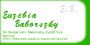 euzebia baborszky business card